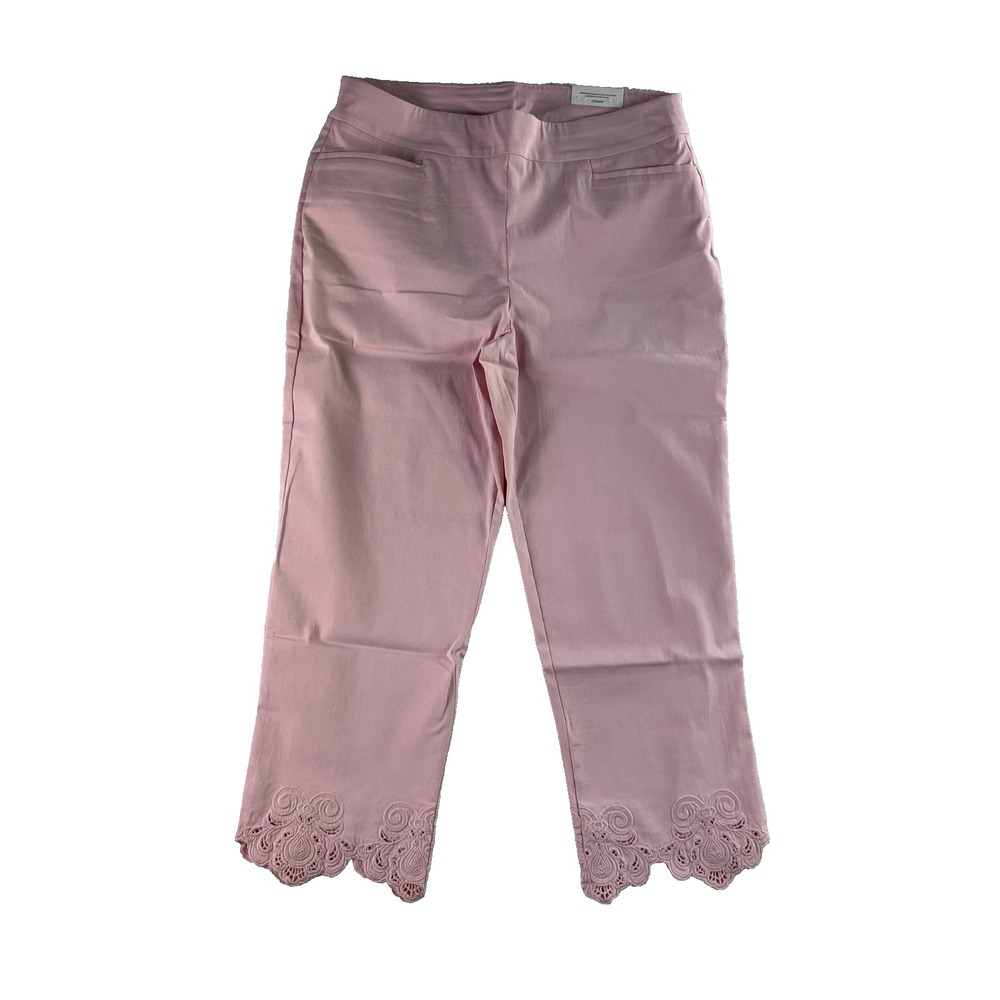 Chico's Pants Women Pants Pink Sweet Blossom Crop Fashion